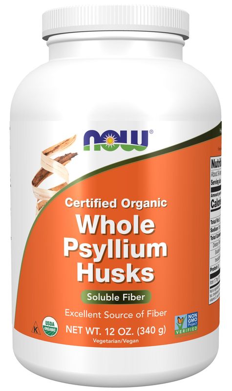 Now Supplements , Whole Psyllium Husks, Organic - 12 Oz. Now Supplements , Whole Psyllium Husks, Organic - 12 Oz.