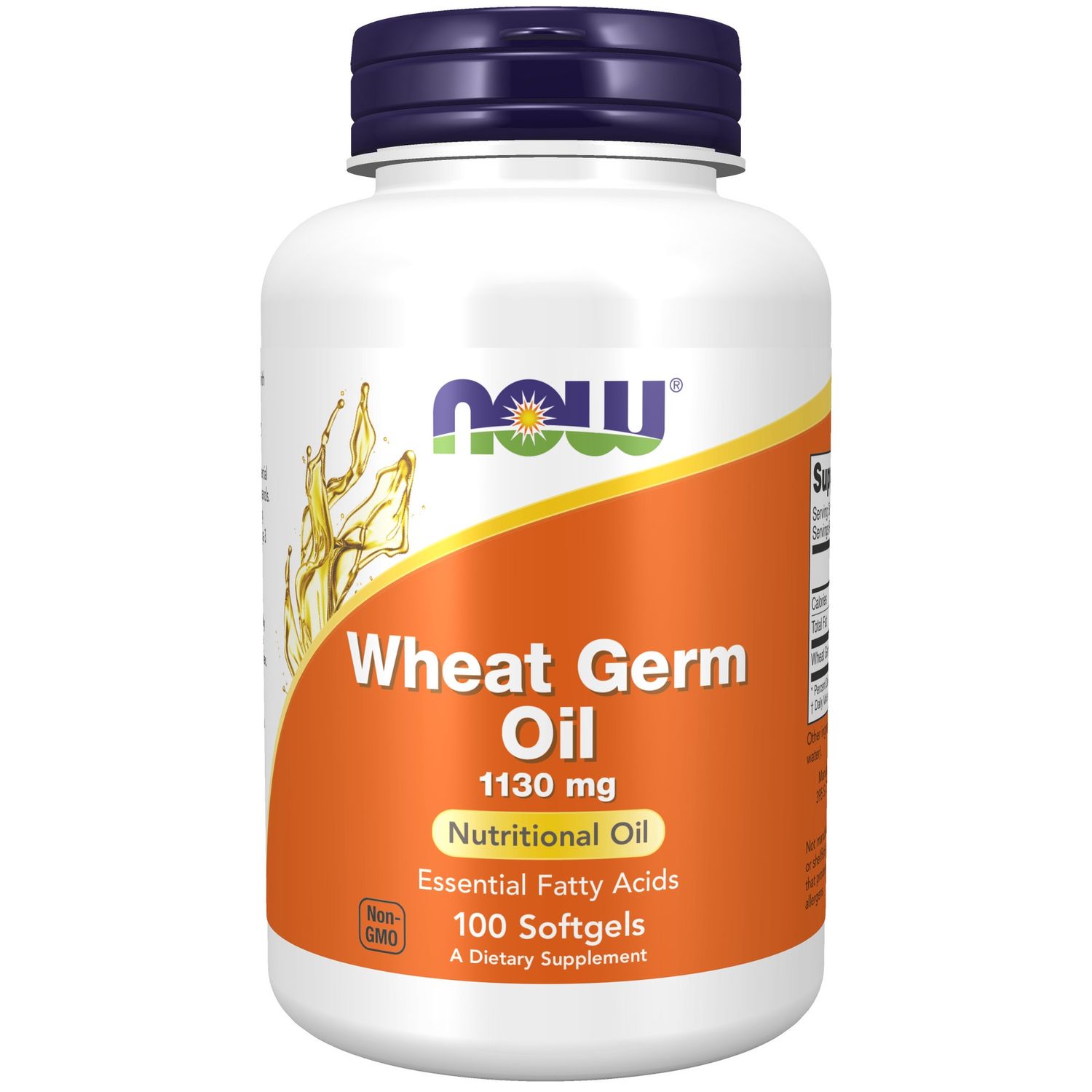 Now Supplements , Wheat Germ Oil - 100 Softgels