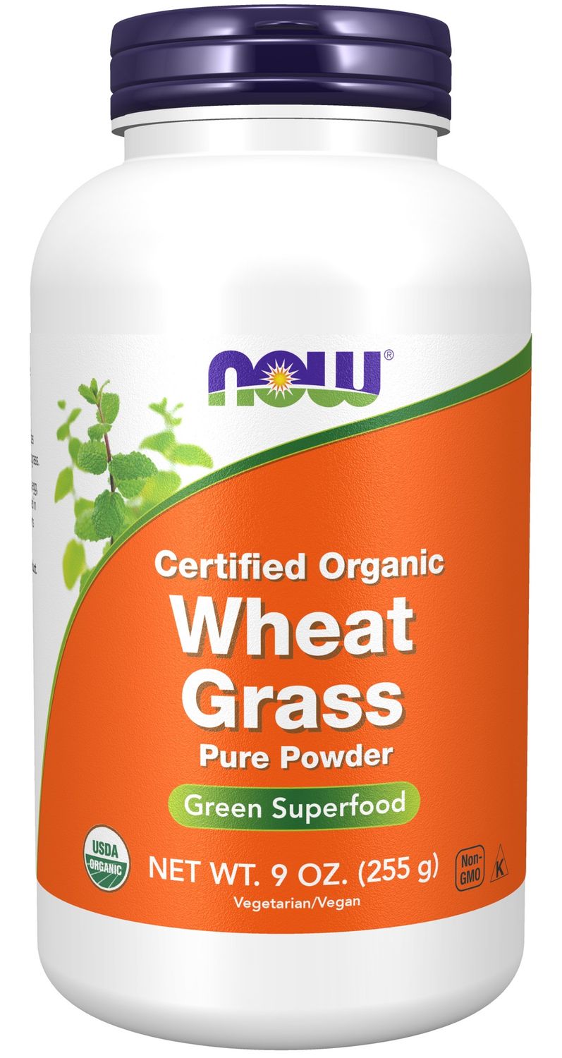 Now Supplements , Wheat Grass Powder, Organic - 9 Oz.