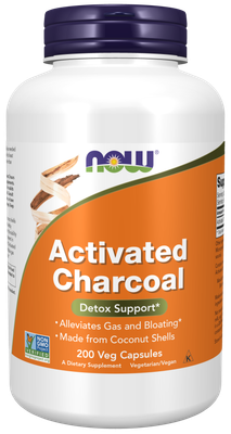 Now Supplements, Activated Charcoal 200 Veg Caps