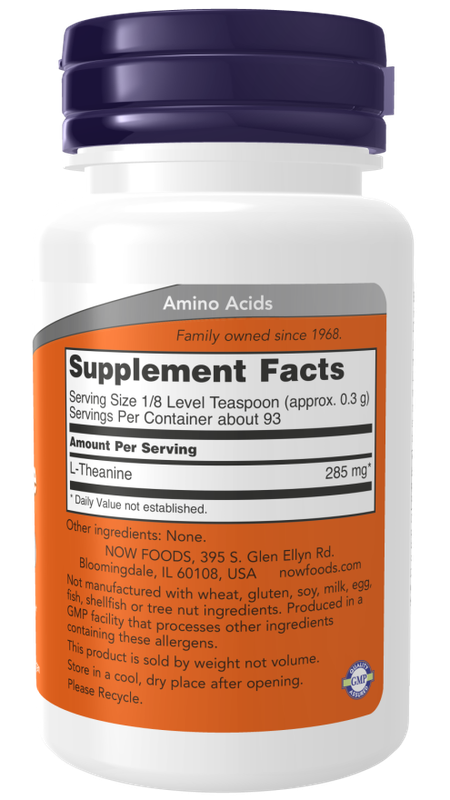 Now Supplements, L-Theanine Pure Powder 1 oz.