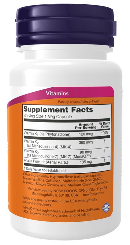 Now Supplements, Mk-7 Plus With K1 & Mk-4 , 90 Veg Caps