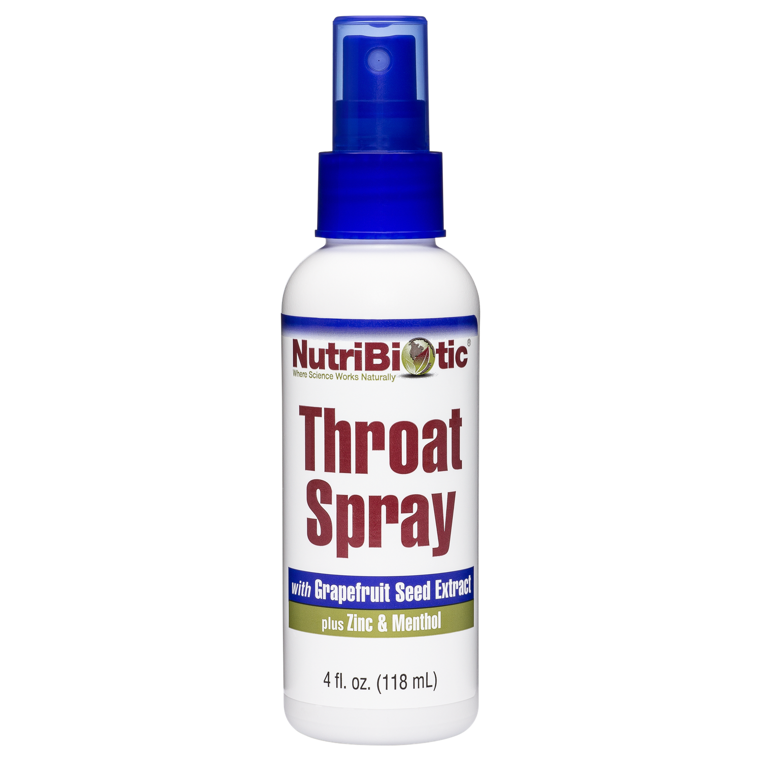 Nutribiotic , Throat Spray With Grapefruit Seed Extract Plus Zinc & Menthol