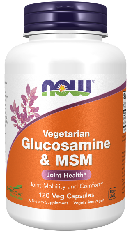 Now Supplements, Vegetarian Glucosamine & Msm 120 Veg Caps Now Supplements, Vegetarian Glucosamine & Msm 120 Veg Caps
