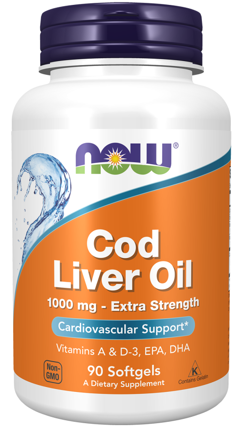 Now, Cod Liver Oil 1000Mg 90 Softgels