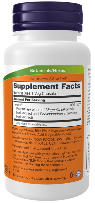 Now Supplements, Relora 120 Veg Caps