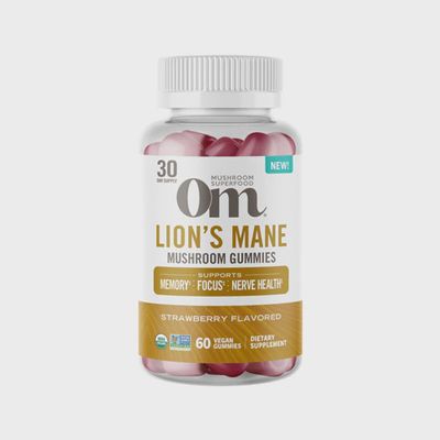 Om Mushrooms , Lion's Mane Mushroom Gummies Strawberry -- 60 Gummies