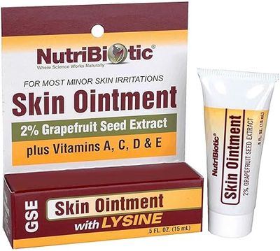 Nutribiotic, Skin Ointment, 2% Grapefruit Seed Extract With Lysine, 0.5 Fl Oz (15 Ml)
