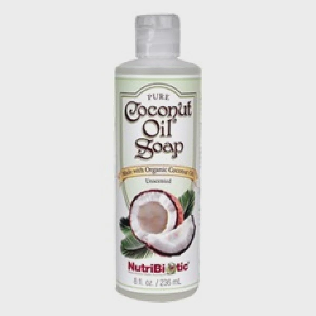 Nutribiotic, Coconut Oil Soap, Unscented, 8 Fl. Oz.