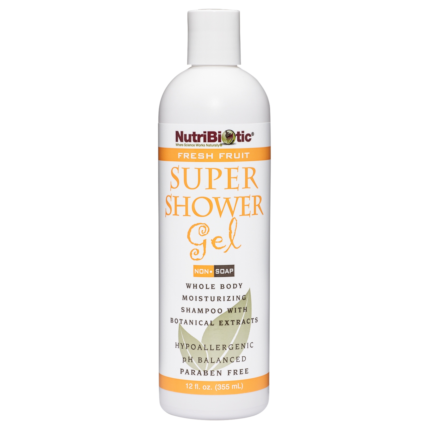 Nutribiotic, Super Shower Gel, Non-Soap, Fresh Fruit, 12 Fl Oz (355 Ml)
