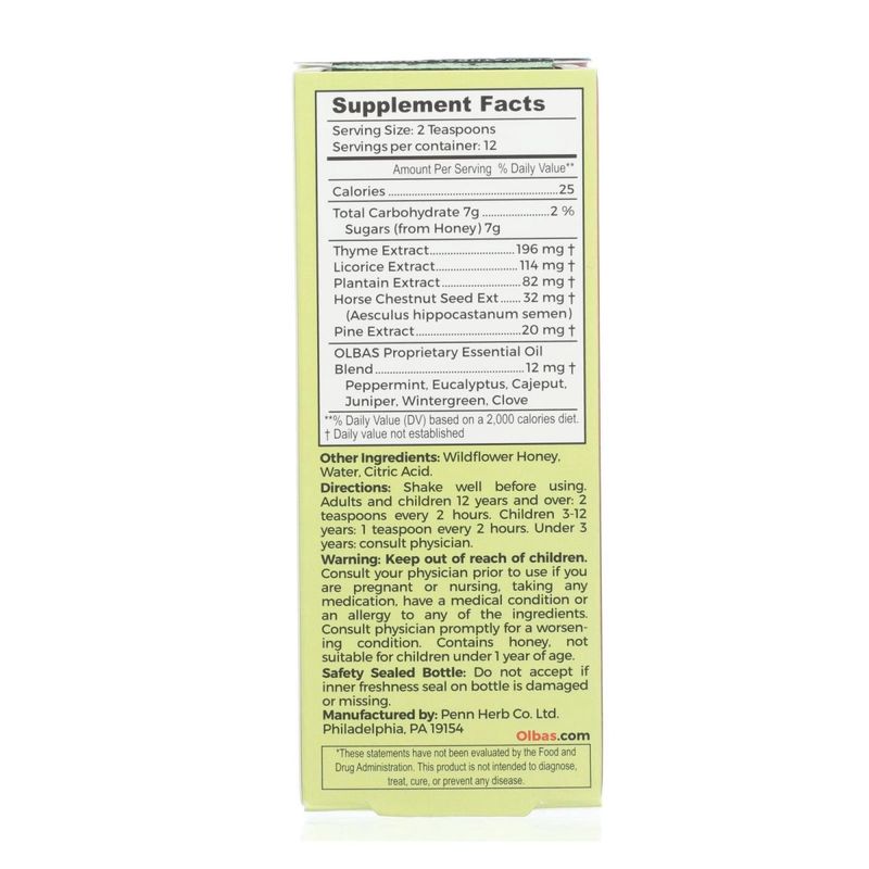 Olbas , Cough Syrup, Honey & Herbs, 4 Fl oz (118 Ml)
