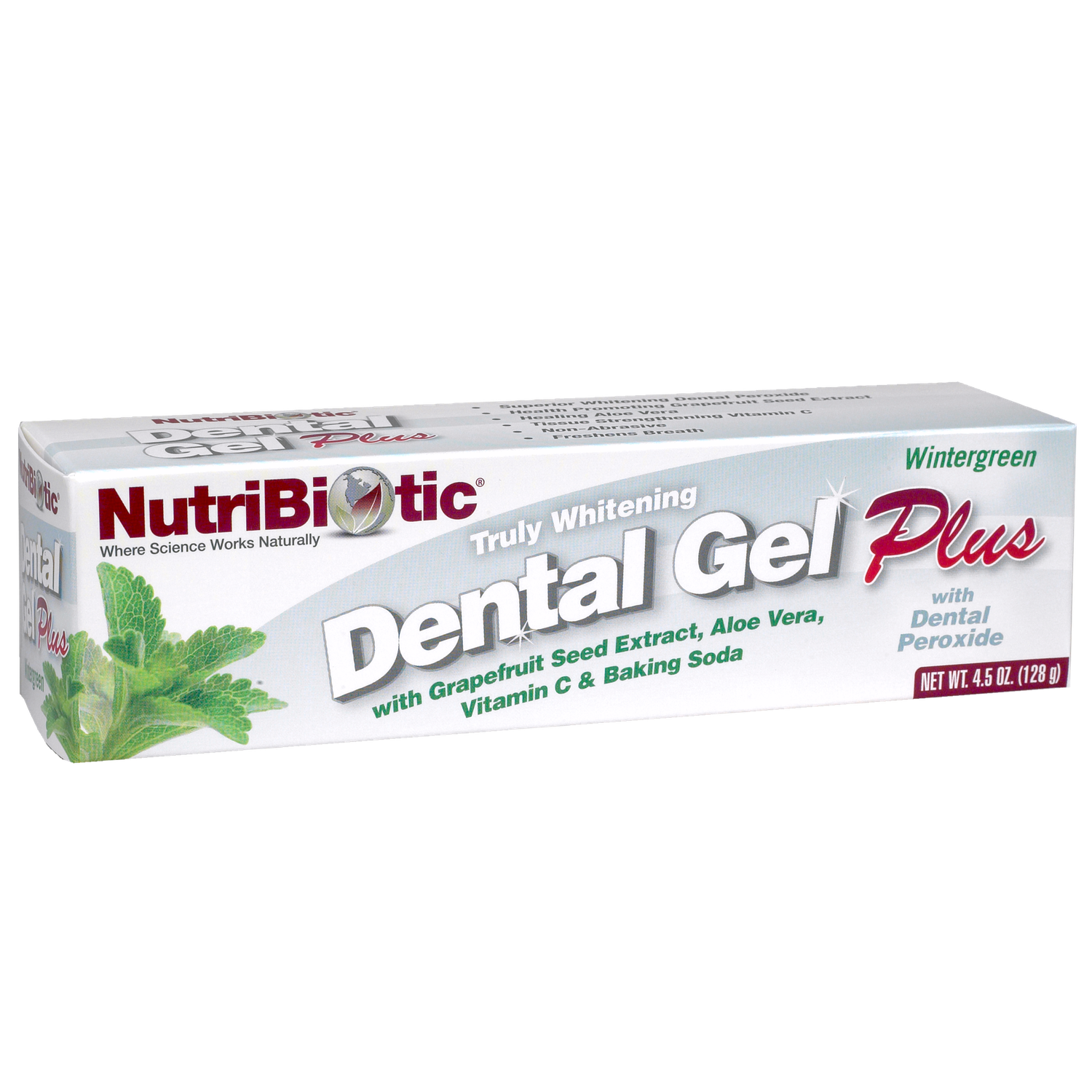 NutriBiotic , Dental Gel Plus, Truly Whitening, Wintergreen, 4.5 oz (128 g)