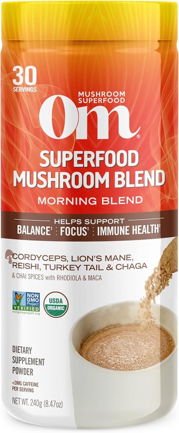 Om Mushrooms , Superfood Mushroom Blend Morning Blend 8.47 Oz