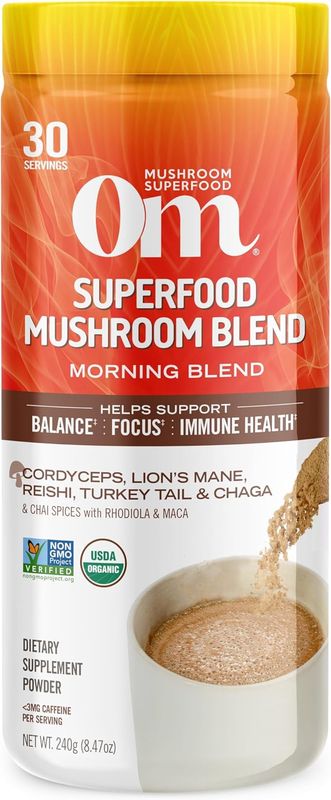 Om Mushrooms , Superfood Mushroom Blend Morning Blend 8.47 Oz