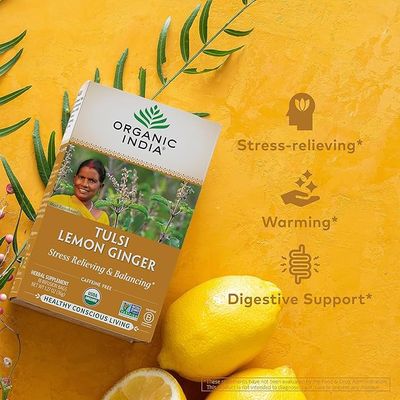 ORGANIC INDIA , Tulsi Tea, Lemon Ginger