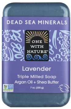 One With Nature, Dead Sea Mineral Soap Bar, Lavender, 7 Oz (200 G)