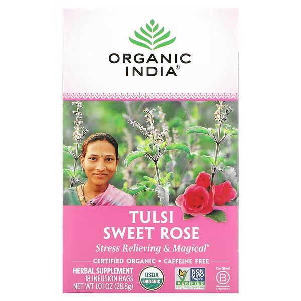 ORGANIC INDIA , Tulsi Tea, Sweet Rose