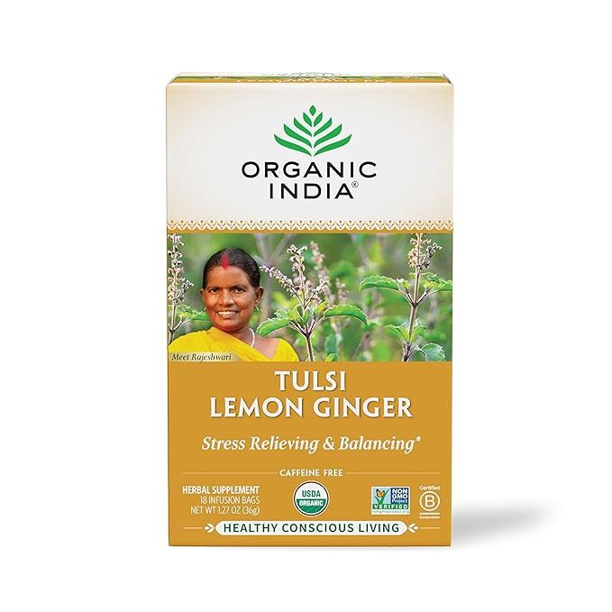 ORGANIC INDIA , Tulsi Tea, Lemon Ginger