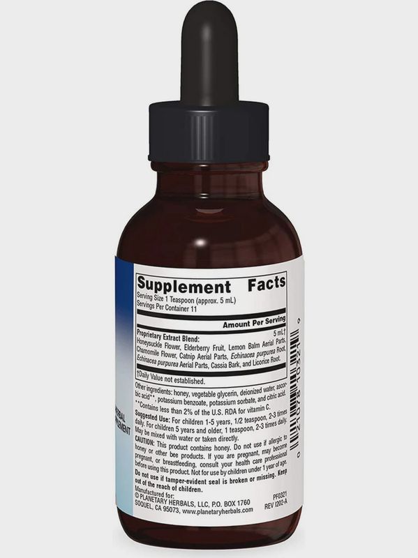 Planetary Herbals , Planetary Herbals, Well Child Echinacea-Elderberry Syrup, 4 Fl oz