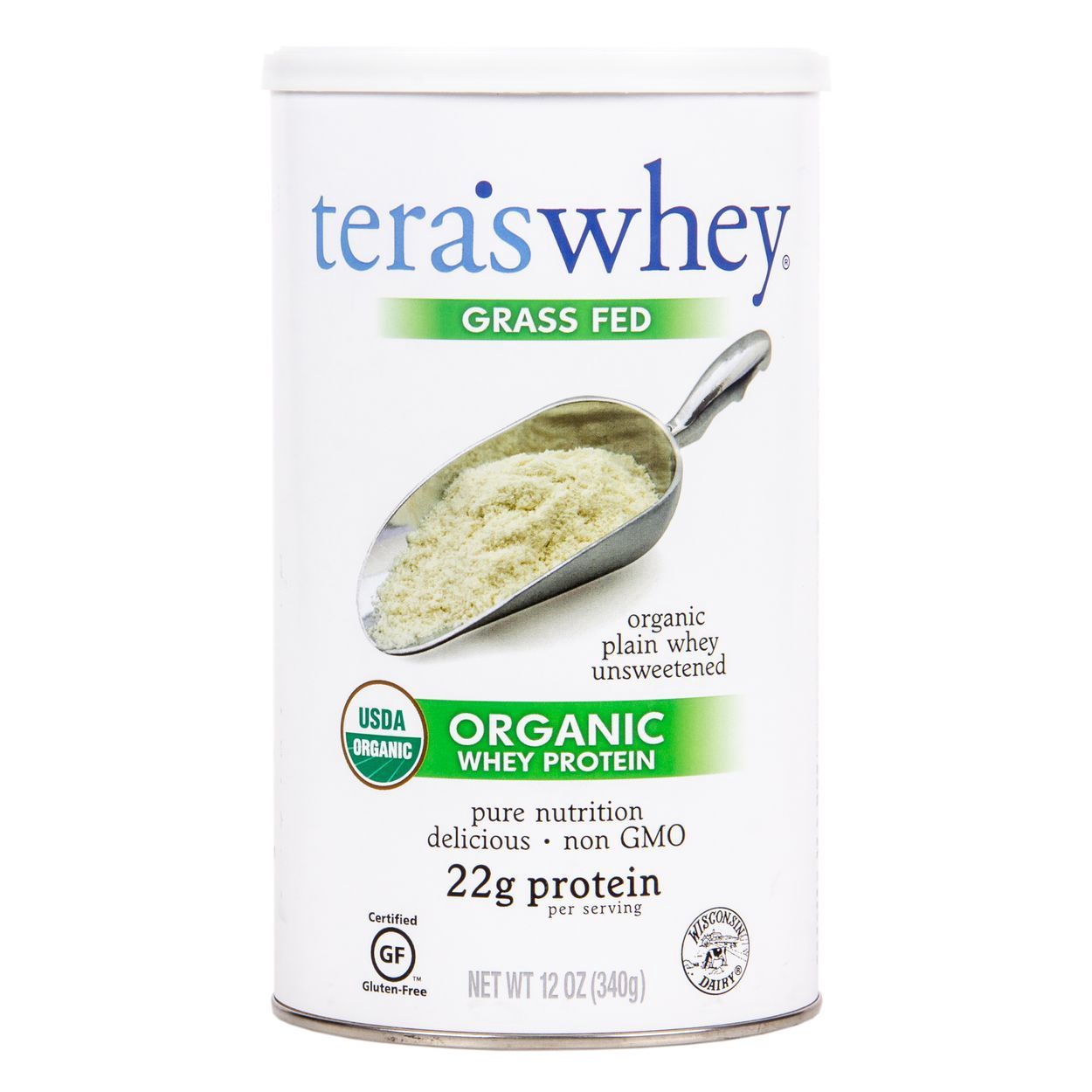 Simply Teras , Whey Protein Powder, Grass-Fed, Plain, Unsweetened, Organic