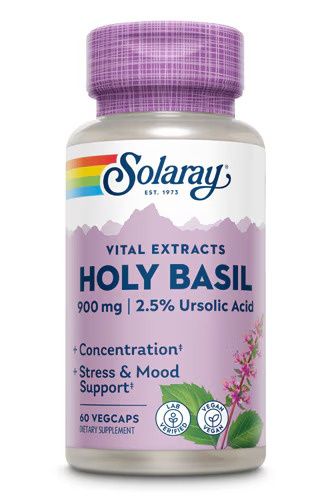 Solaray , Holy Basil, 900Mg 60 Vegcaps Solaray , Holy Basil, 900Mg 60 Vegcaps