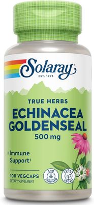 Solaray , True Herbs, Echinacea Goldenseal, 500 Mg, 100 Vegcaps