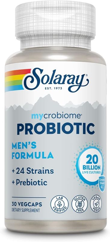 Soloray, Men's Formula Probiotic 20 Billion 30 Veg Caps