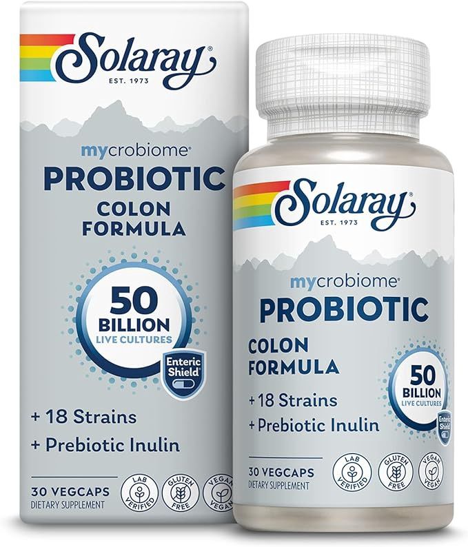 Soloray, Colon Formula Probiotic 50 Billion 30 Veg Caps