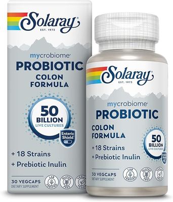 Soloray, Colon Formula Probiotic 50 Billion 30 Veg Caps