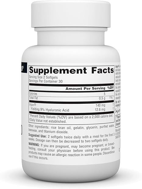 Source Naturals , Injuv Hyaluronic Acid, 70 Mg, 60 Softgels