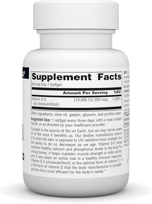 Source Naturals , Vitamin D-3 10000 Iu, 120 Softgels