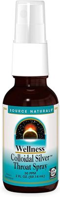 Source Naturals , Wellness, Colloidal Silver Throat Spray, 30 Ppm, 2 Fl Oz (59.14 Ml)