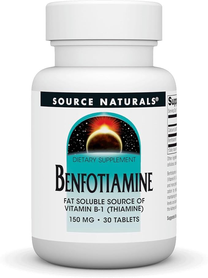 SOURCE NATURALS, Benfotiamine 150 mg 30 Tablets