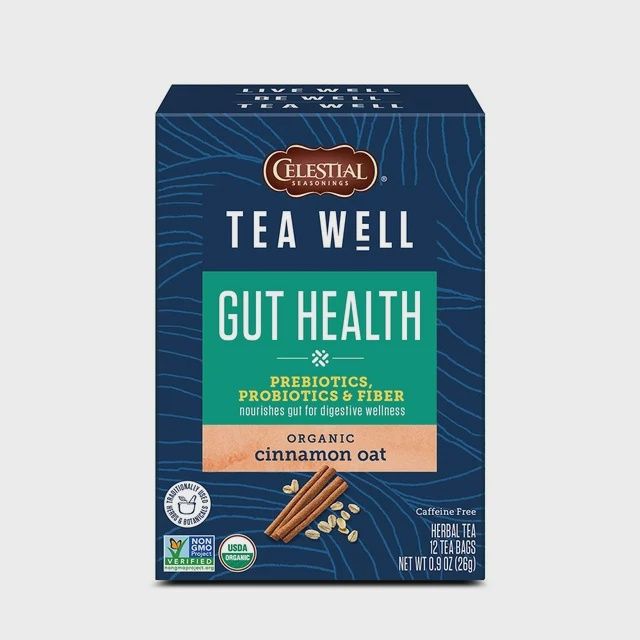 TEAWELL , TeaWell Organic Gut Health Cinnamon Oat Herbal Tea, 12 tea bags