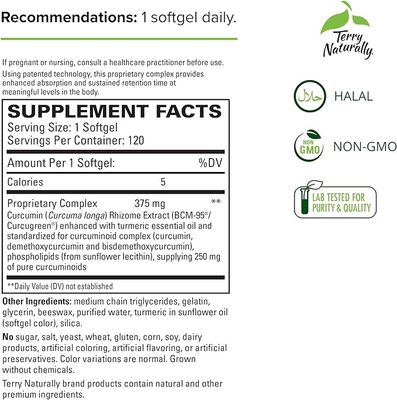 Terry Naturally , Curamed 375 Mg