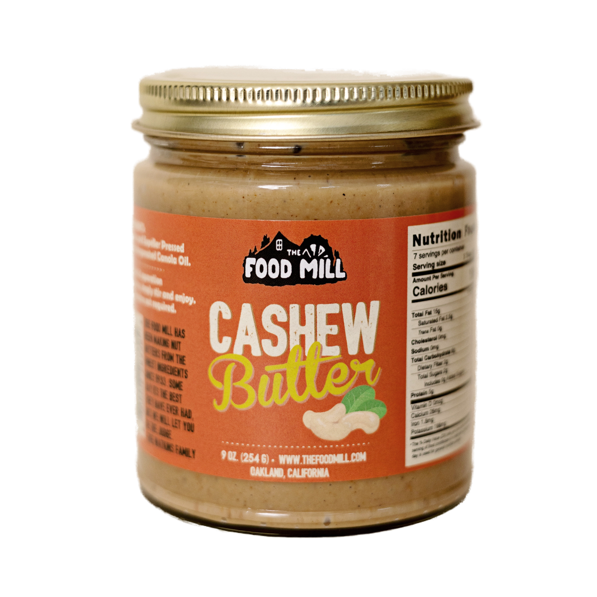 The Food Mill , Cashew Butter 9 oz.