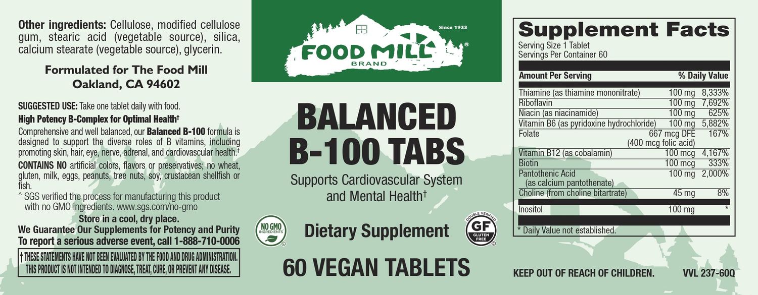 The Food Mill , Balanced B-100 Veg Caps