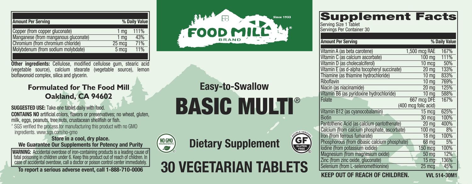 The Food Mill , Basic Multi Veg Tabs
