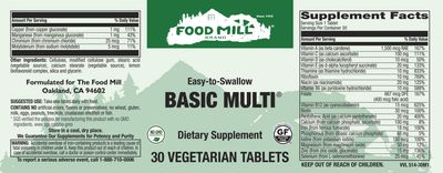 The Food Mill , Basic Multi Veg Tabs