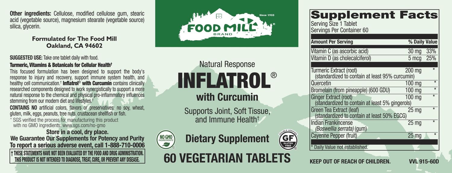 The Food Mill , Inflatrol Veg Tabs 60