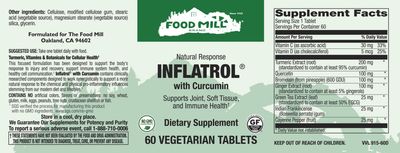 The Food Mill , Inflatrol Veg Tabs 60
