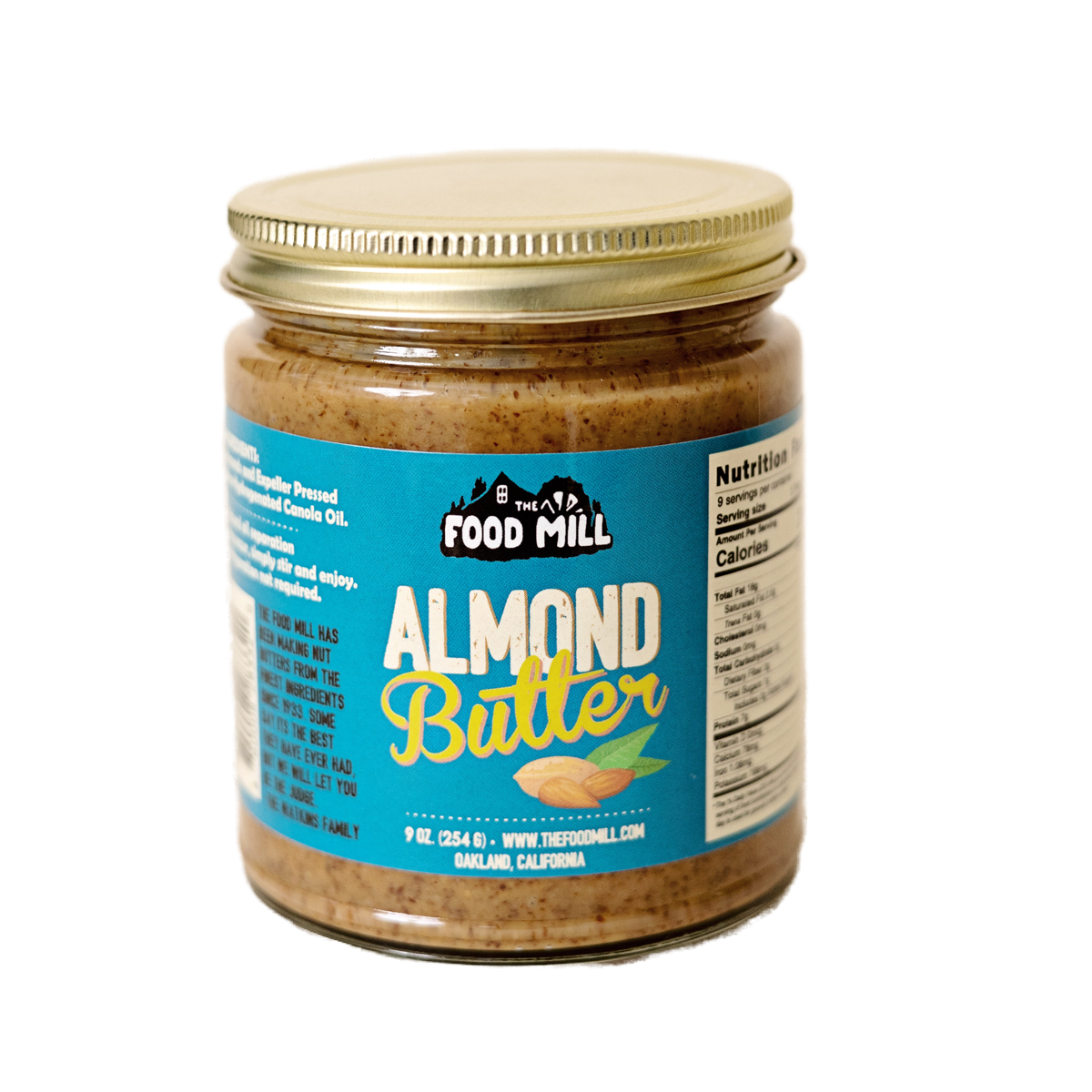 The Food Mill , Almond Butter 9 oz.
