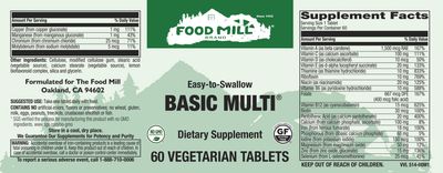 The Food Mill , Basic Multi Veg Tabs