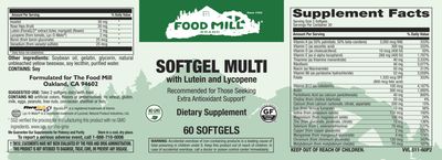 The Food Mill , Softgel Multi With Lutein And Lycopene