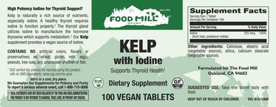 The Food Mill , Kelp With Iodine Veg Tabs The Food Mill , Kelp With Iodine Veg Tabs