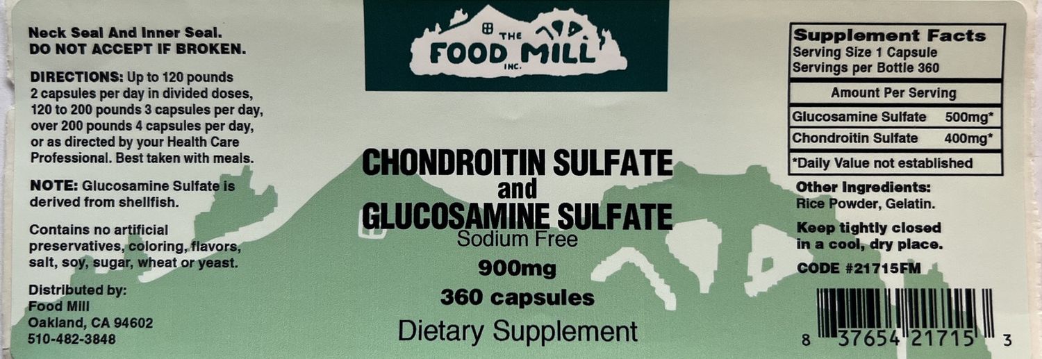The Food Mill , The Food Mill Chondroitin Sulfate & Glucosamine Sulfate 900 Mg