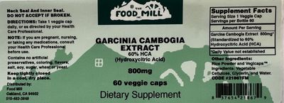 The Food Mill , The Food Mill Garcinia Cambogia 800 Mg