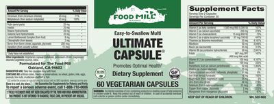 The Food Mill , Ultimate Capsule Veg The Food Mill , Ultimate Capsule Veg