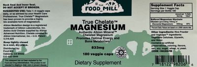 The Food Mill , The Food Mill Magnesium 833Mg