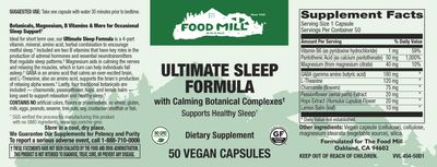 The Food Mill , Ultimate Sleep Formula Veg Caps The Food Mill , Ultimate Sleep Formula Veg Caps
